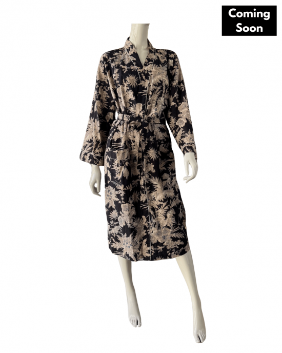 Botanics Kimono Robe Black