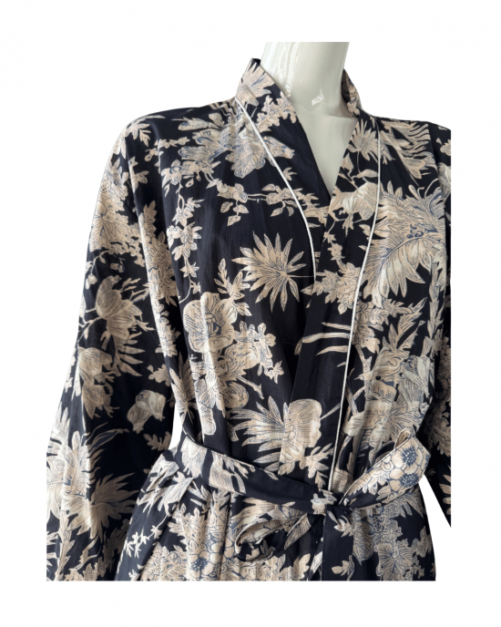 Botanics Kimono Robe Black