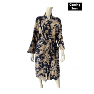 Botanics Kimono Robe Navy