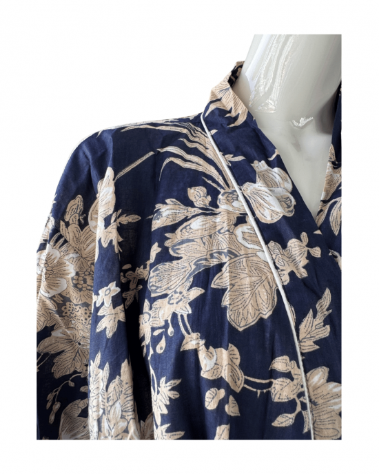 Botanics Kimono Robe Navy