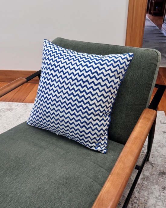 Chevron Indigo Cushion Cover Chevron Indigo Cushion Cover