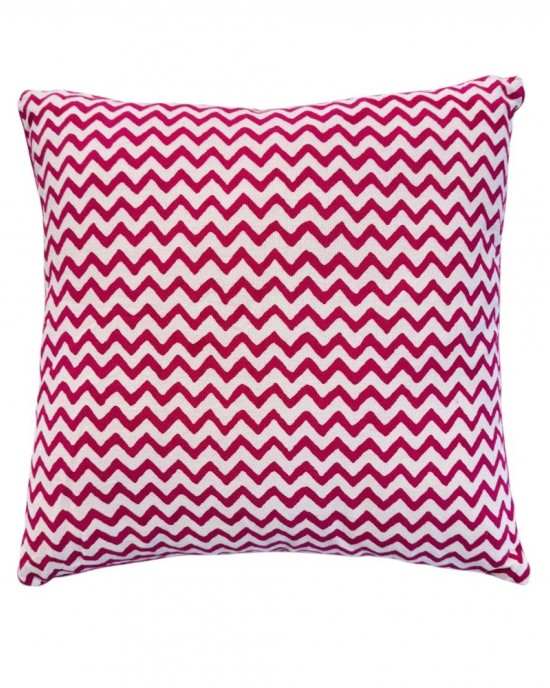 Chevron Hot Pink Cushion Cover