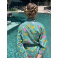 Cheeky Cheetah Kimono Robe - Palm Green