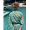 Cheeky Cheetah Kimono Robe - Palm Green