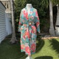 Fleur Kimono Robe Lagoon 