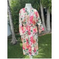 Fleur Kimono Robe Sand 