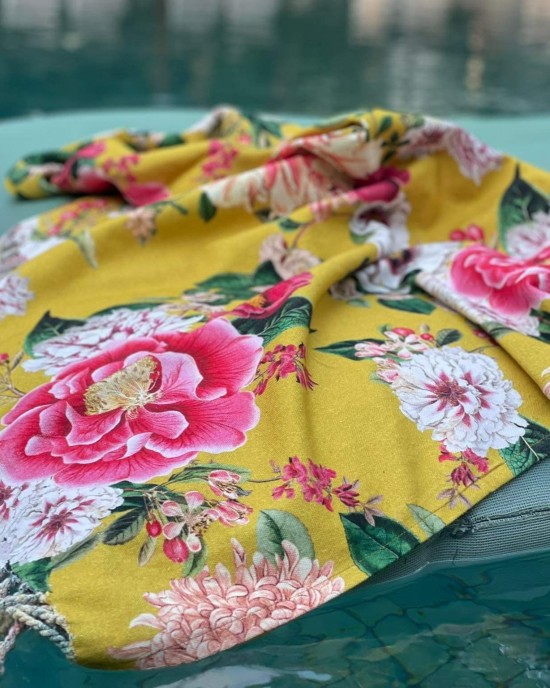 Fleur Turkish Towel Ochre Fleur Turkish Towel Ochre