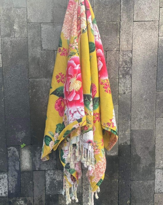 Fleur Turkish Towel Ochre Fleur Turkish Towel Ochre
