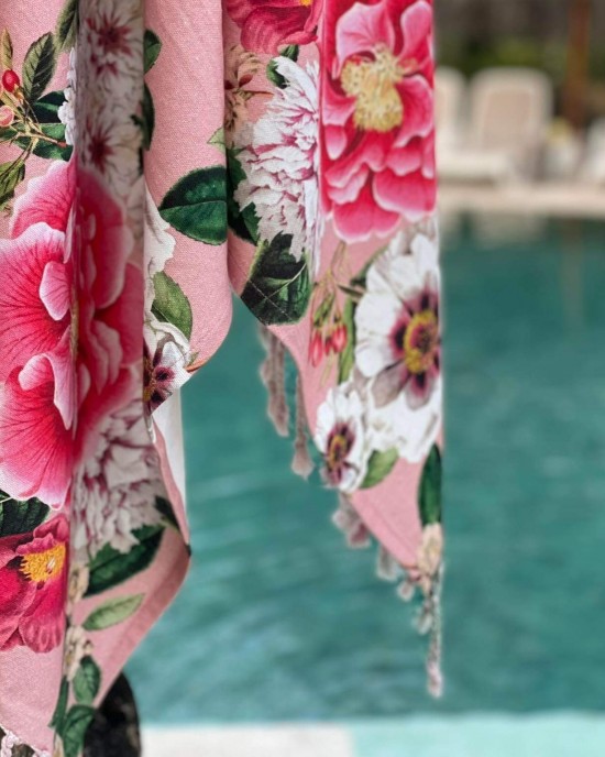 Fleur Turkish Towel Pink