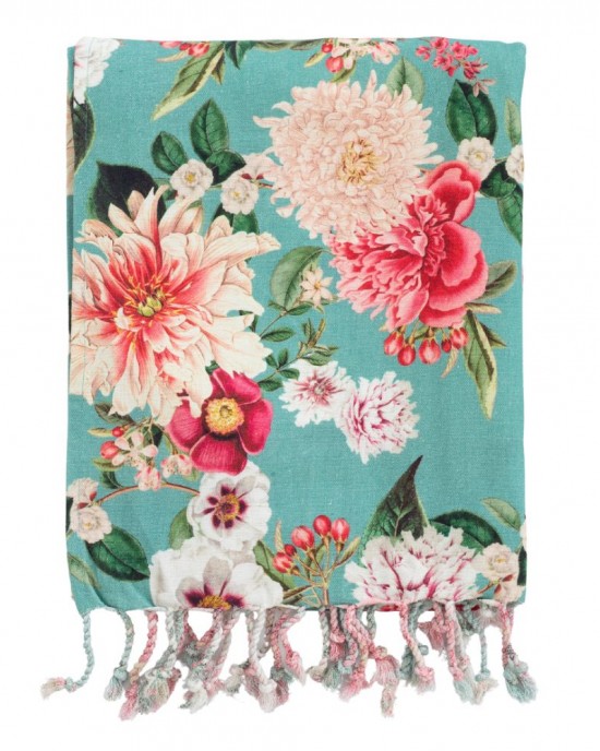 Fleur Turkish Towel Aqua