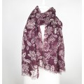 Garden Merino Scarf - Merlot