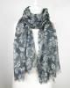 Garden Grey merino scarf