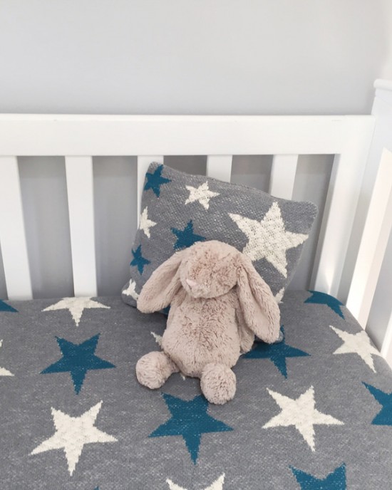 Baby Cushion Blue Star
