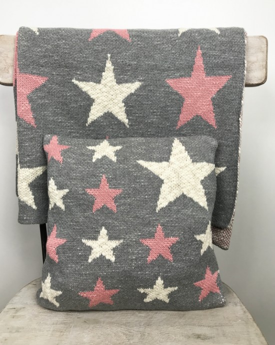Baby Cushion Pink Star