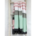 Pink and Aqua Stripe Throw