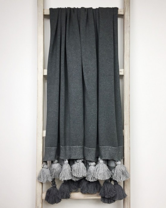 Reversible Grey Throw