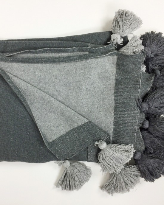 Reversible Grey Throw