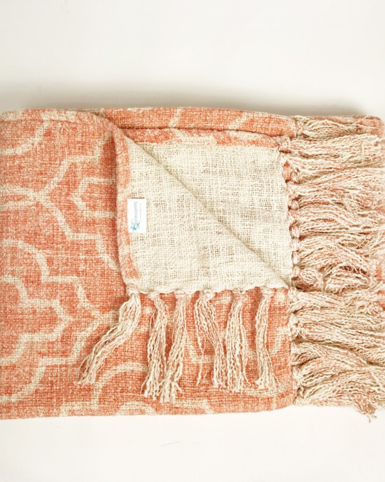 Mosaic Dusty Pink Throw