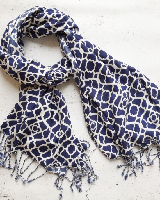 Mosaic Scarf - Navy Mosaic Scarf - Navy