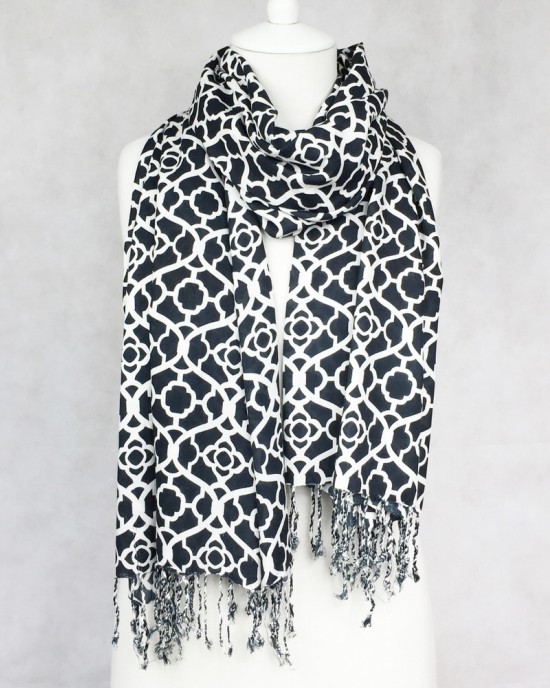 Mosaic Scarf - Black