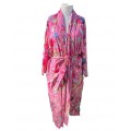 Paradise Diamond Kimono Robe Dusty Pink