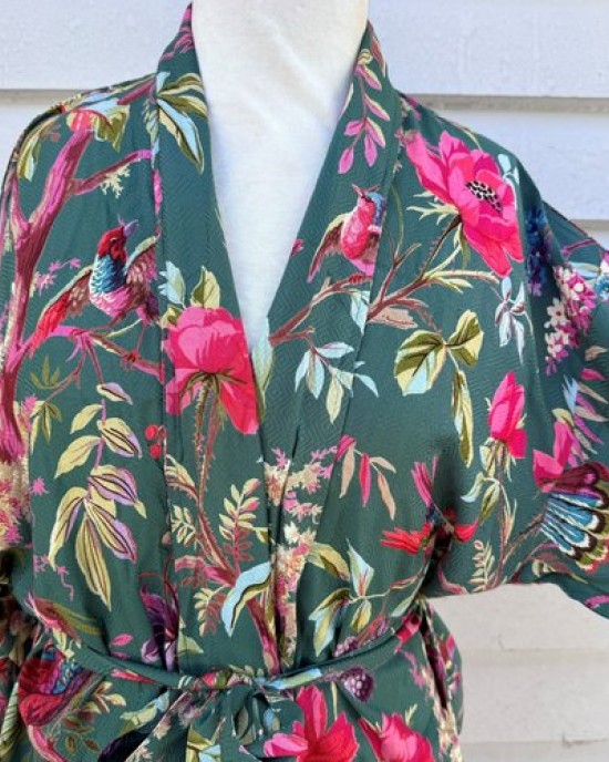 Paradise Diamond Kimono Robe Ivy