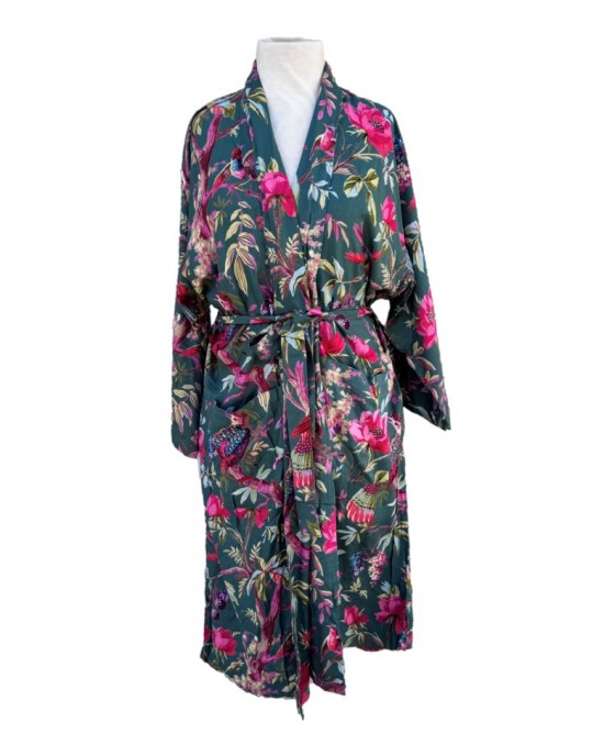 Paradise Diamond Kimono Robe Ivy