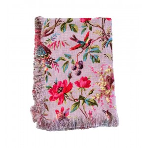 Paradise Lilac Cotton Throw