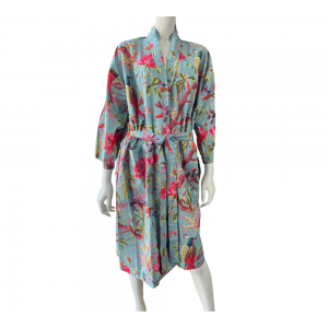 Paradise Sky Blue Kimono Robe