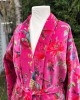Paradise Hot Pink Velvet Kimono 