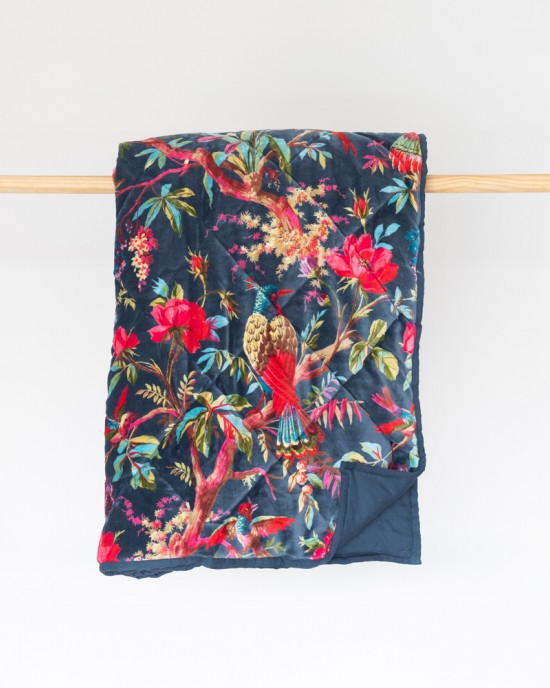 Bluestone Bird of Paradise Throw PREORDER