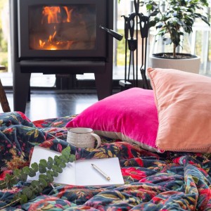 Bluestone Bird of Paradise Throw PREORDER