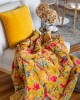 Ochre Paradise Velvet Throw