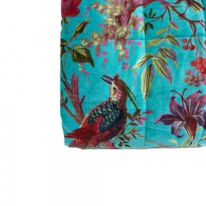 Sky Blue Paradise Velvet Throw