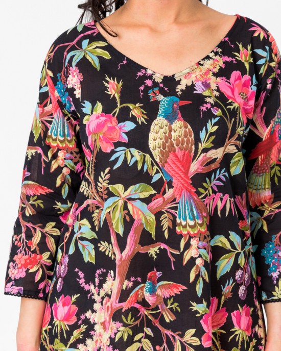 Paradise Black Tunic - XL