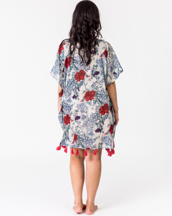 Peony Red Kaftan