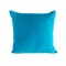Turquoise Velvet and Linen Cushion Cover