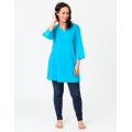 Pintuck Tunic Turquoise