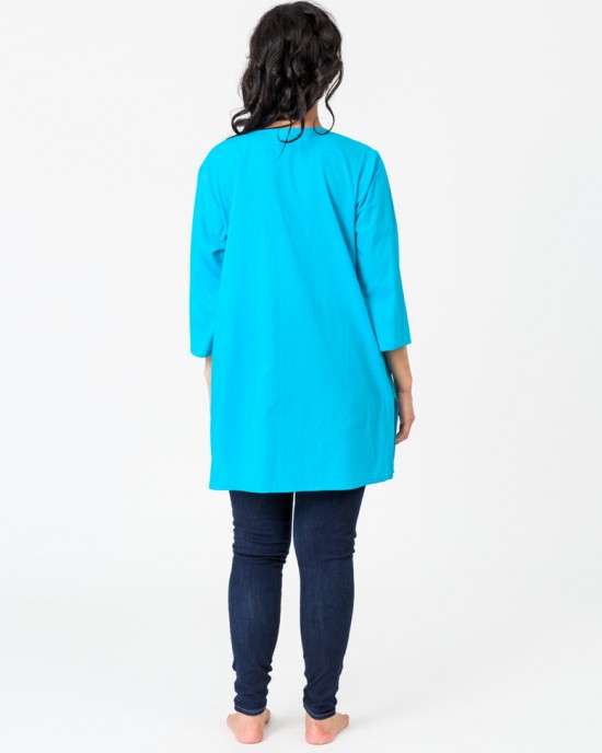 Pintuck Tunic Turquoise Pintuck Tunic Turquoise