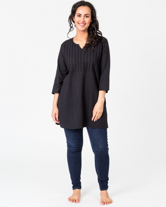 Pintuck Tunic Black Pintuck Tunic Black