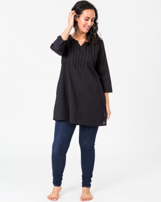 Pintuck Tunic Black Pintuck Tunic Black