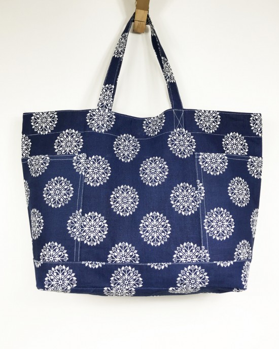 Persia Navy Tote Bag