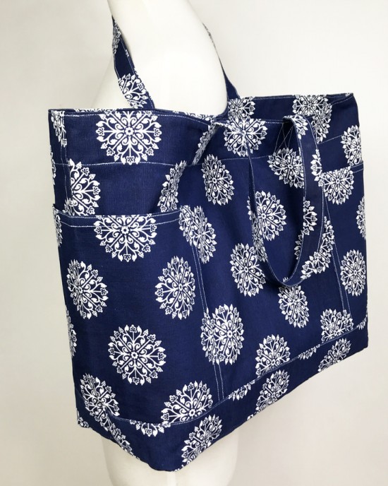 Persia Navy Tote Bag