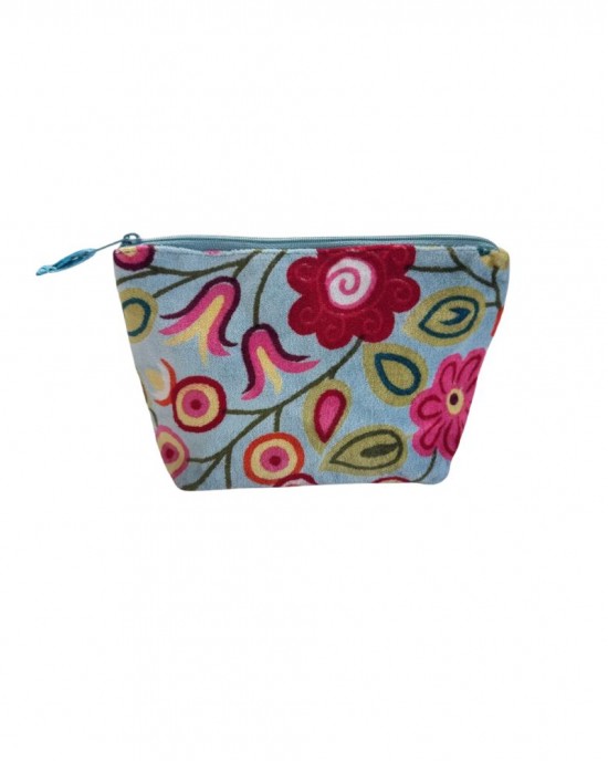 Rosa Blue Makeup Bag