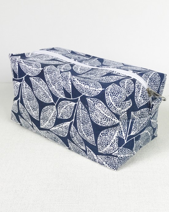 Leaf Cosmetic Bag - Navy Leaf Cosmetic Bag - Navy