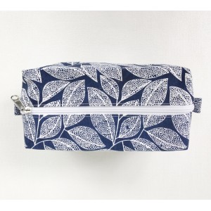 Leaf Cosmetic Bag - Navy