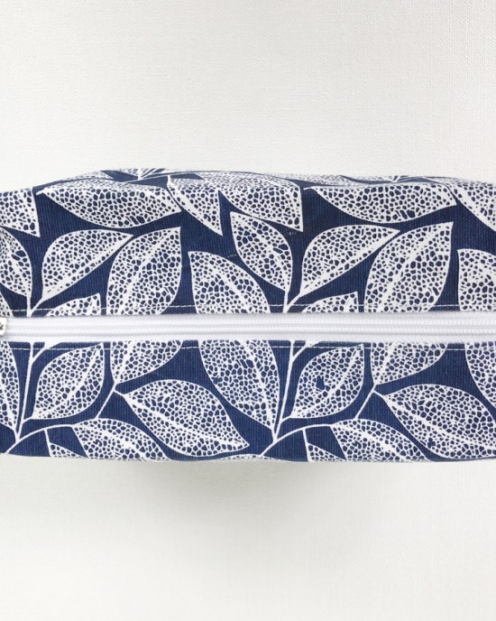 Leaf Cosmetic Bag - Navy Leaf Cosmetic Bag - Navy