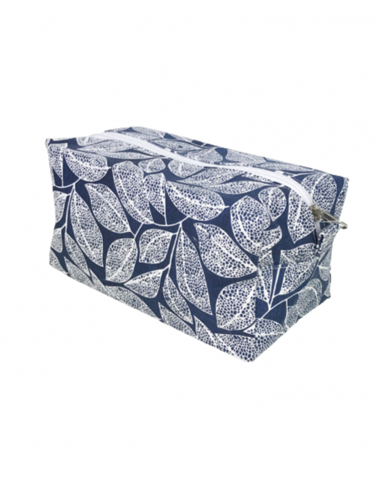 Leaf Cosmetic Bag - Navy