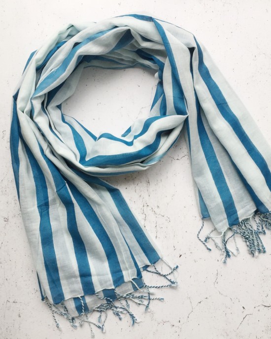 Striped Azure Sarong Striped Azure Sarong