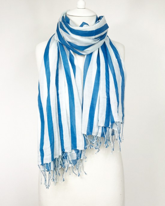 Striped Azure Sarong Striped Azure Sarong